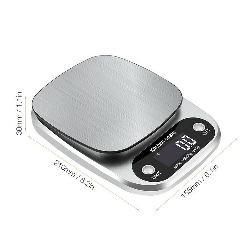 22lbs 1g Kitchen Scale Stainless Steel