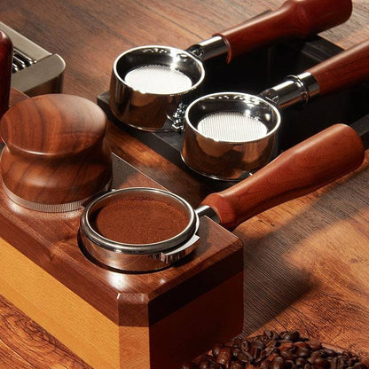 58mm Solid Wood Bottomless Portafilter Suite