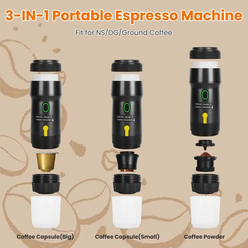 Portable Self-Heating Espresso Machine (20 Bar)