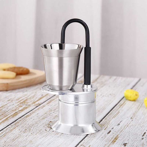 Aluminum Alloy Single Tube 50ml Household Moka Pot