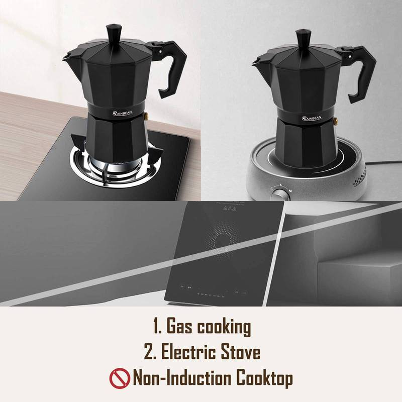 Classic Italian Moka Pot – Stovetop Espresso Maker (3 or 6 Cups)