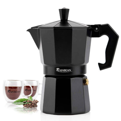 Classic Italian Moka Pot – Stovetop Espresso Maker (3 or 6 Cups)