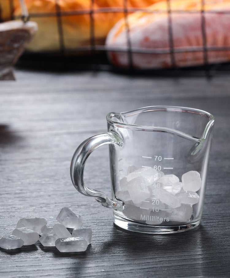 Double-mouthed Glass Measuring Cup With Scale Milk Small Milk Cup