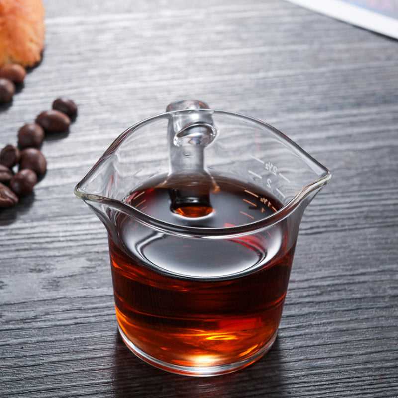 Double-mouthed Glass Measuring Cup With Scale Milk Small Milk Cup