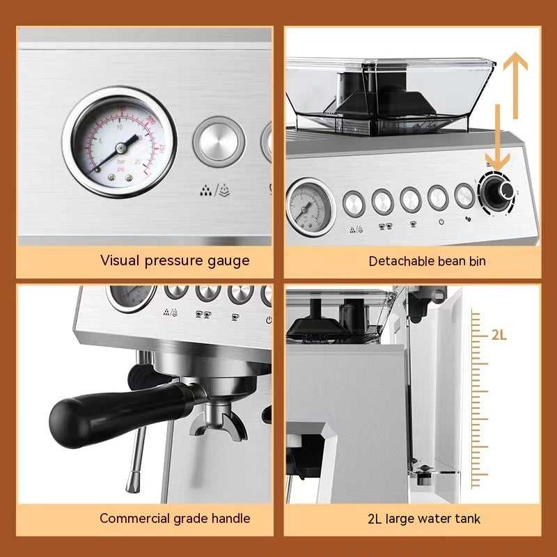 Espresso Coffee Machine With Grinder All-in-one