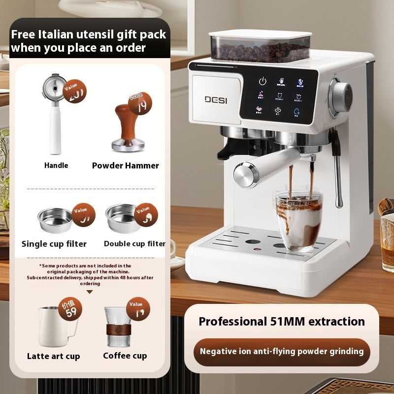 Espresso Household Coffee Machine Built-in Grinder
