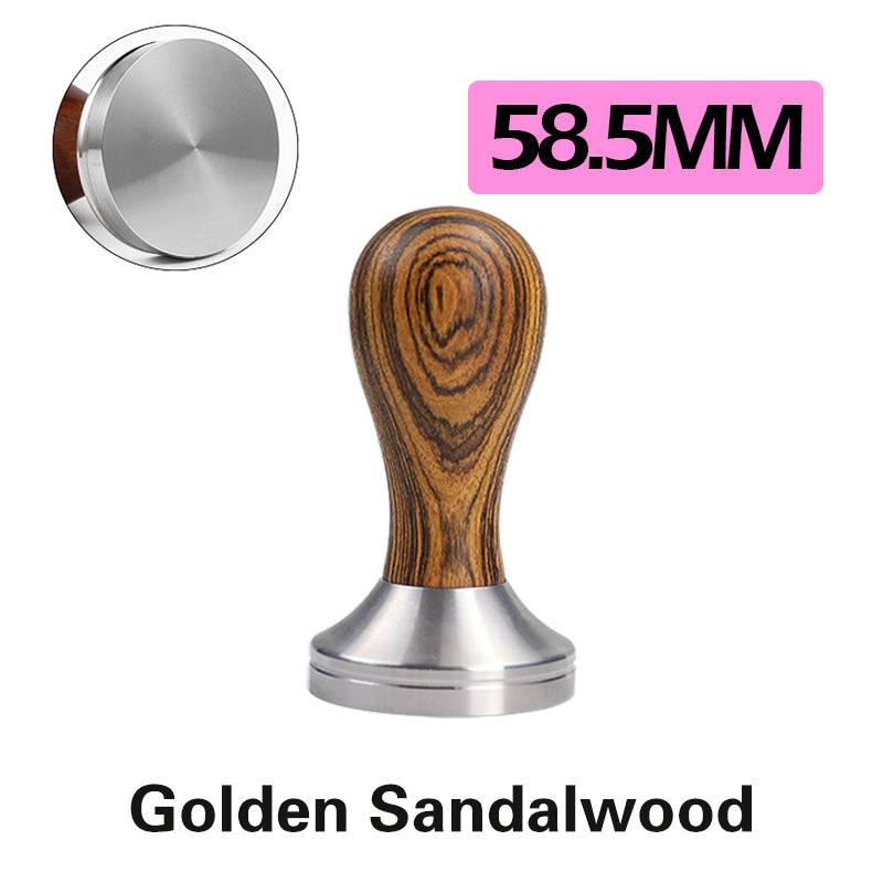 Golden Sandal wood Handle Stainless Steel Tamper