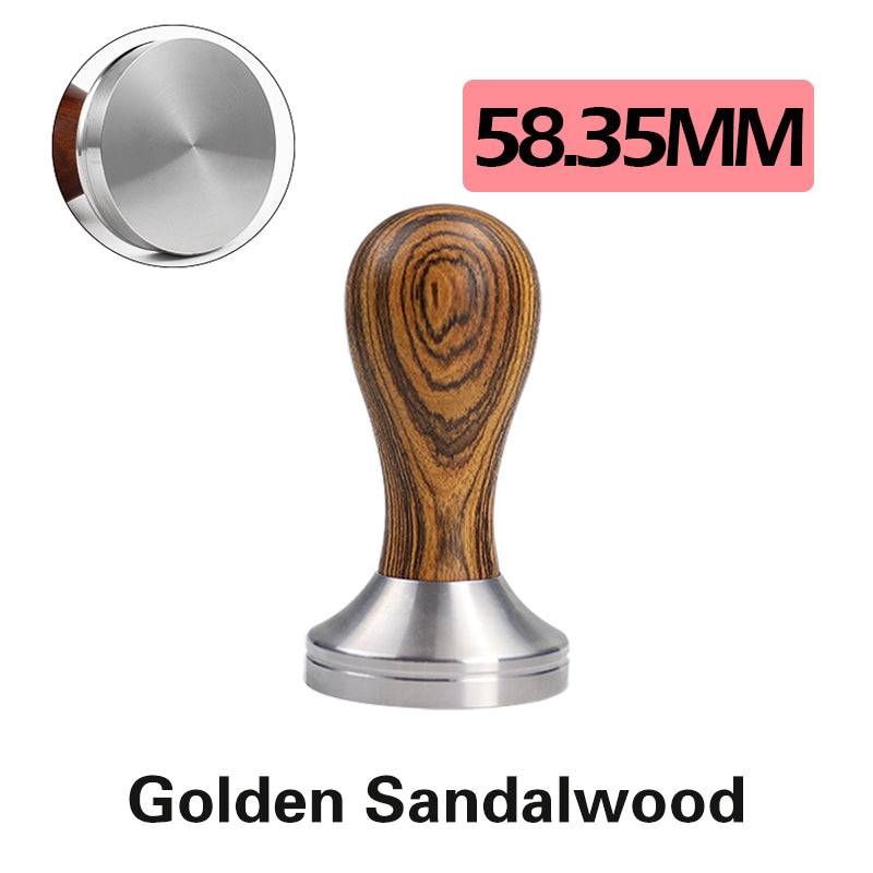 Golden Sandal wood Handle Stainless Steel Tamper