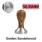 Golden Sandal wood Handle Stainless Steel Tamper