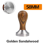 Golden Sandal wood Handle Stainless Steel Tamper