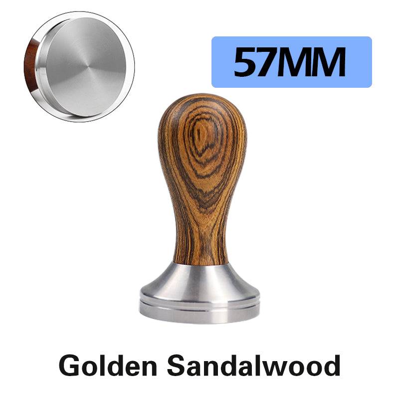 Golden Sandal wood Handle Stainless Steel Tamper