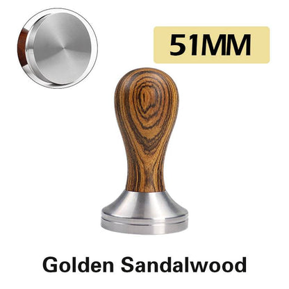 Golden Sandal wood Handle Stainless Steel Tamper