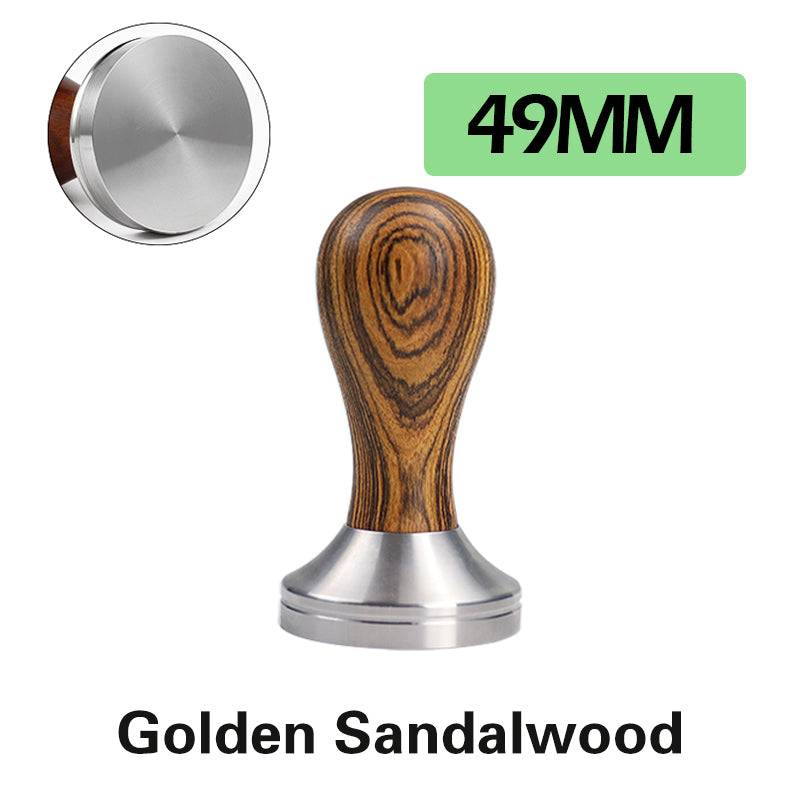 Golden Sandal wood Handle Stainless Steel Tamper
