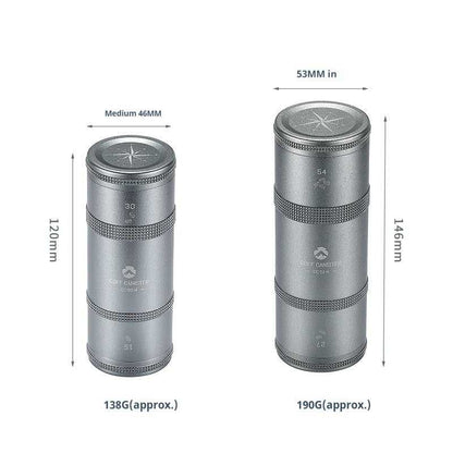 Outdoor Aluminum Alloy Layered Coffee Bean Storage Tank