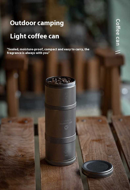 Outdoor Aluminum Alloy Layered Coffee Bean Storage Tank