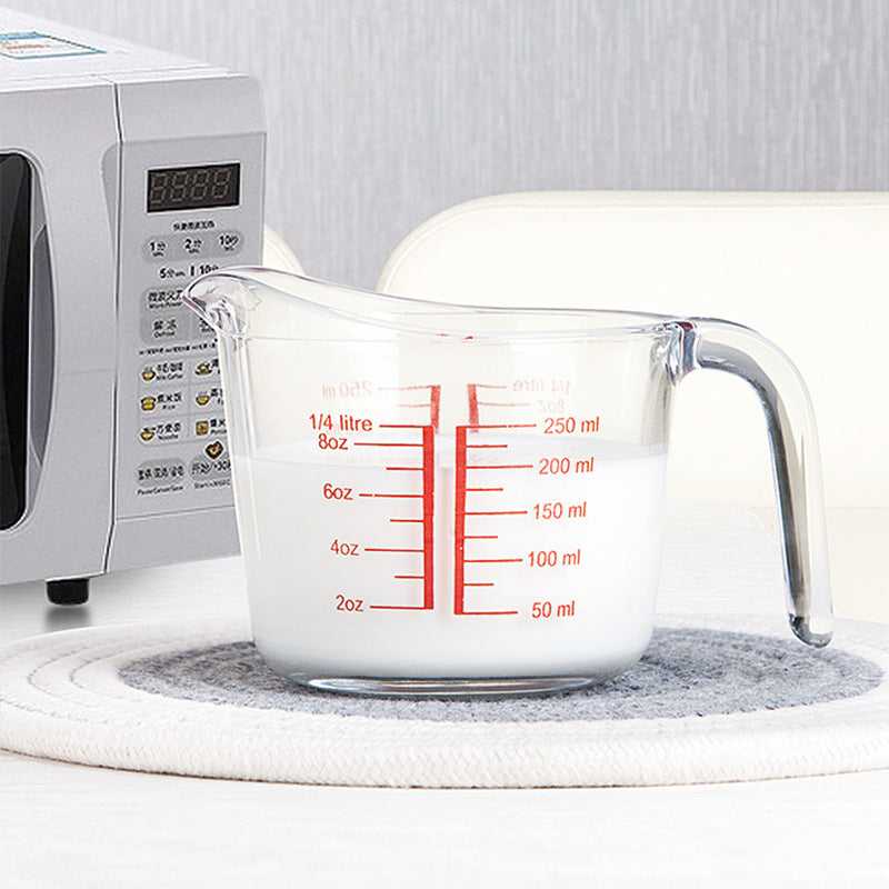 Phoenix tempered glass measuring cup 500ml with scale milk cup baking kitchen heat resistant microwave oven