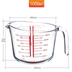 Phoenix tempered glass measuring cup 500ml with scale milk cup baking kitchen heat resistant microwave oven
