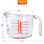Phoenix tempered glass measuring cup 500ml with scale milk cup baking kitchen heat resistant microwave oven