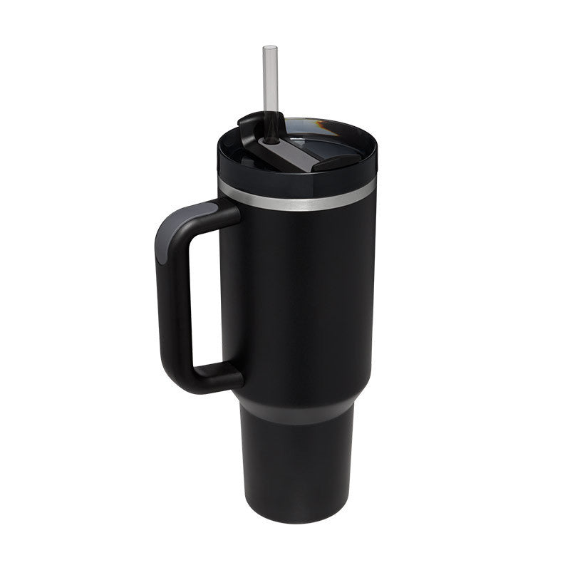 Stainless Steel Tumbler with Handle & Straw